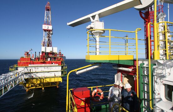 LUKoil oil platform in Baltic Sea
