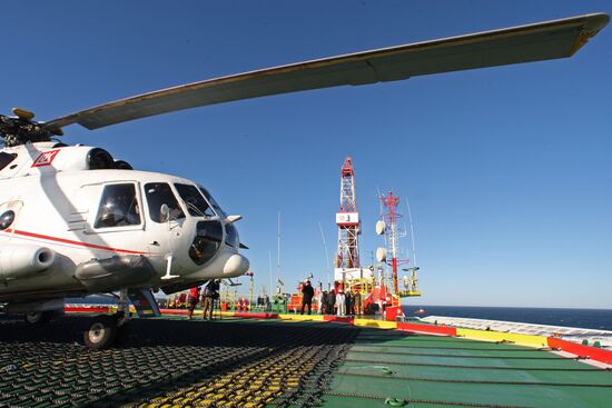 LUKoil oil platform in Baltic Sea