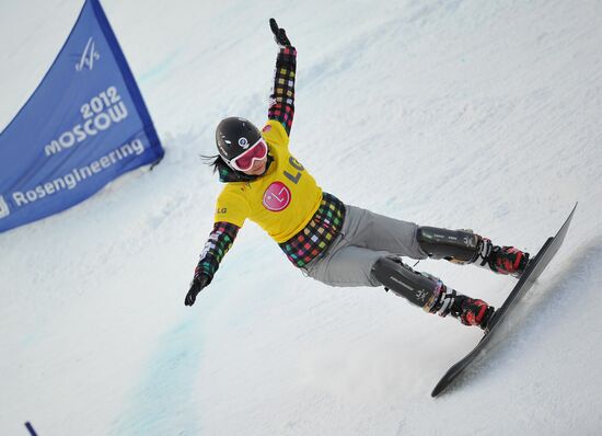 Snowboard World Cup. Parallel slalom