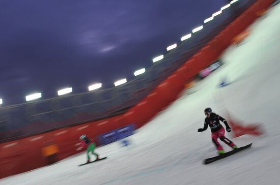 Snowboard World Cup. Parallel slalom