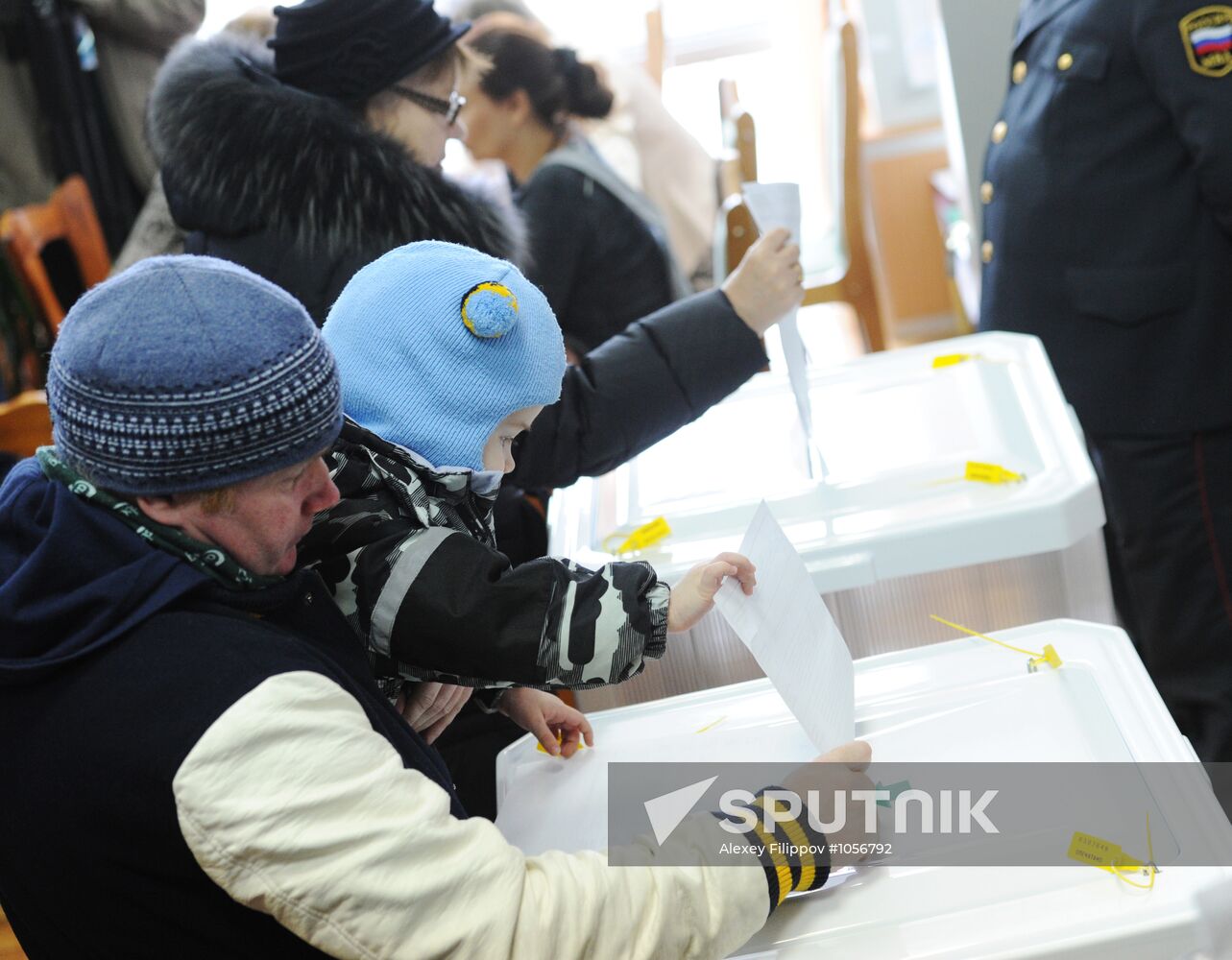 Presidential voting in Moscow