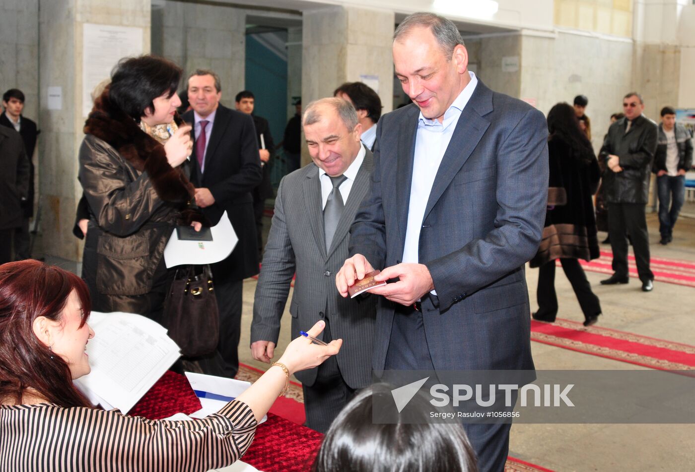 Head of Dagestan Magomedsalam Magomedov votes