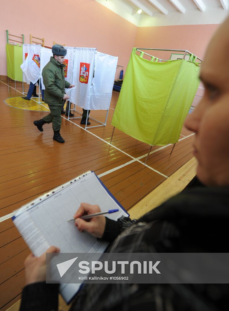 Russian presidential elections in the Moscow Region