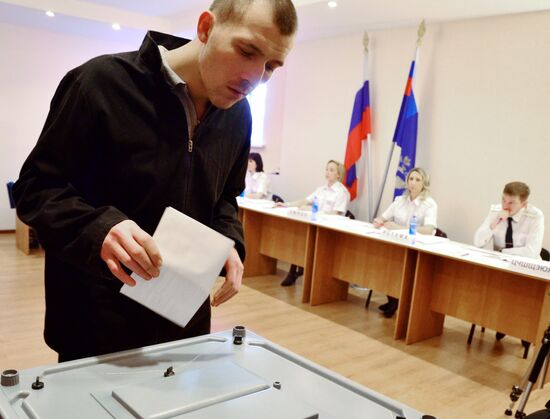 Presidential voting in detention facility No. 1 in Barnaul