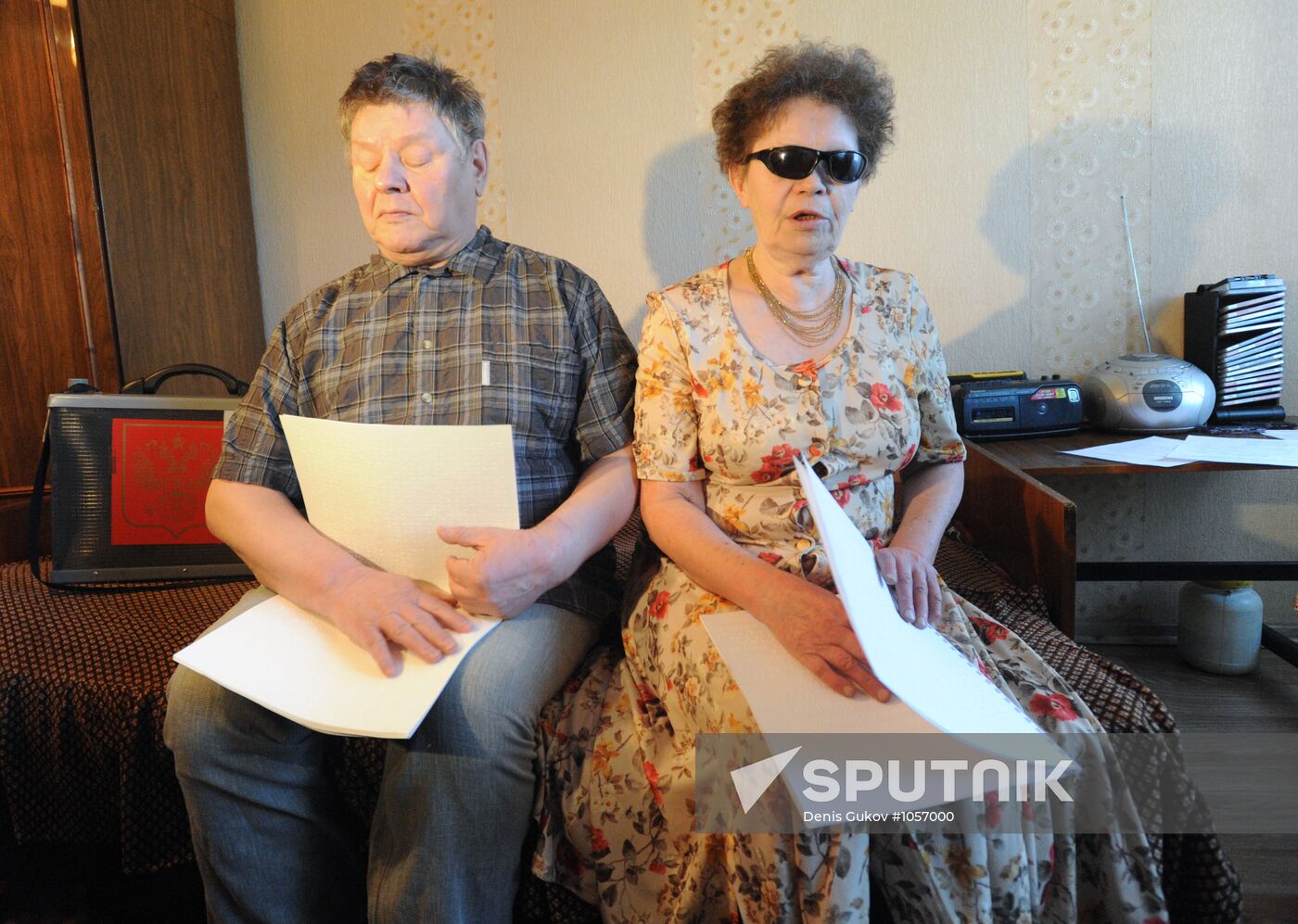 Disabled people vote at presidential election in Chita