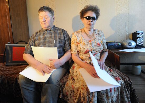 Disabled people vote at presidential election in Chita