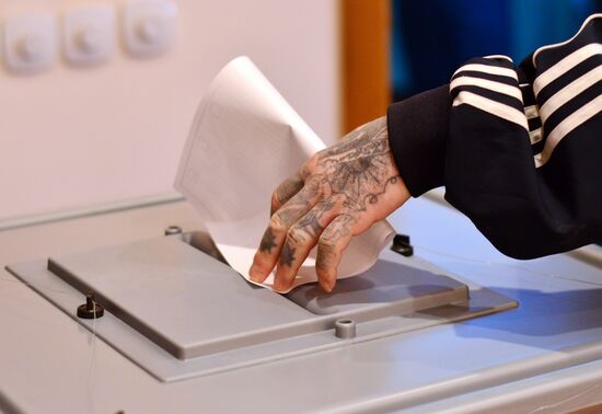 Presidential voting in detention facility No. 1 in Barnaul