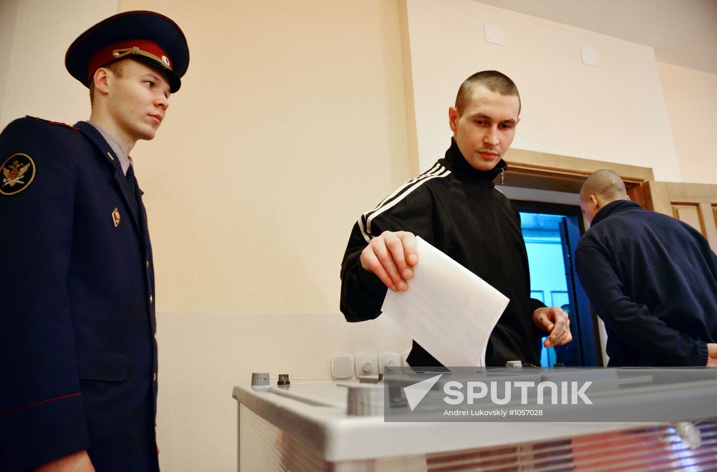 Presidential voting in detention facility No. 1 in Barnaul