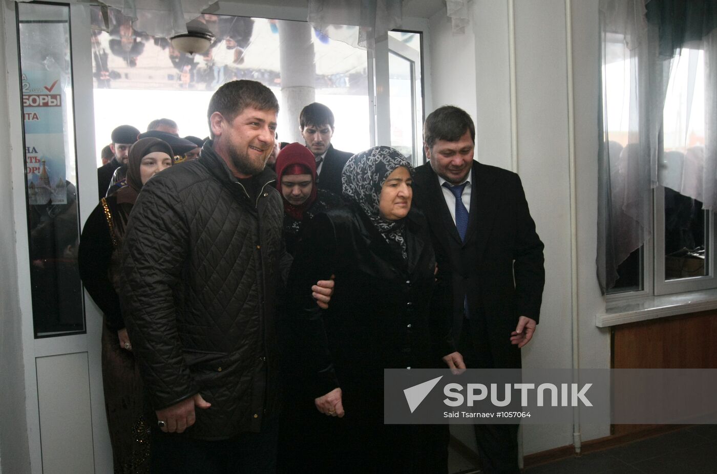 Ramzan Kadyrov votes in Russian presidential election