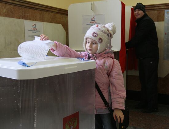 Moscow votes in Russian presidential election
