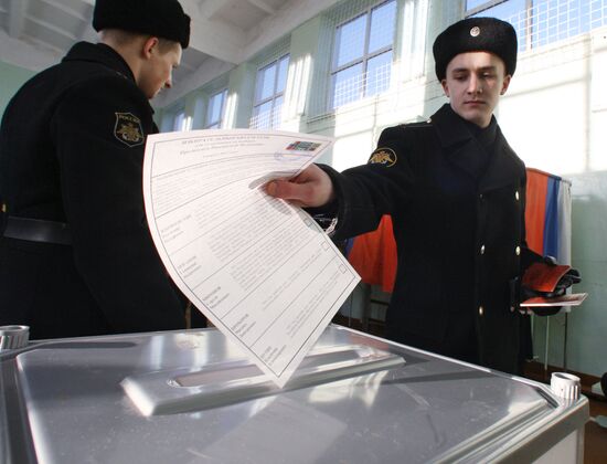 Baltiysk votes in Russian presidential election
