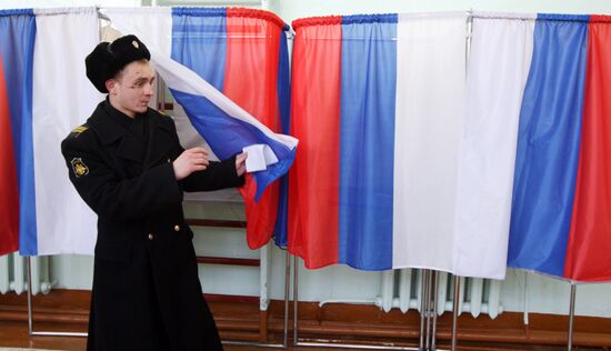 Baltiysk votes in Russian presidential election