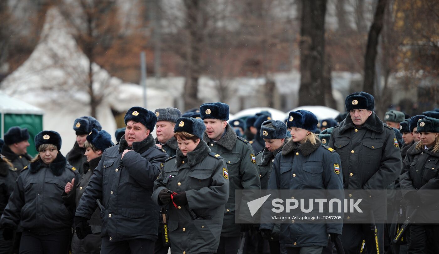 Police strengthen security due to Putin's support rally