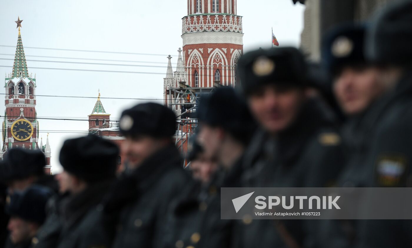 Police strengthen security due to Putin's support rally