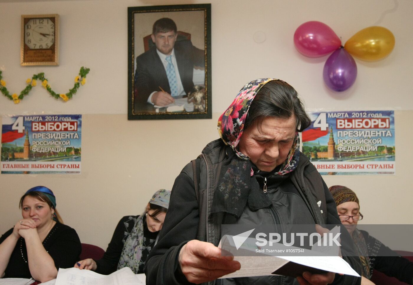 Chechnya votes in Russian presidential election