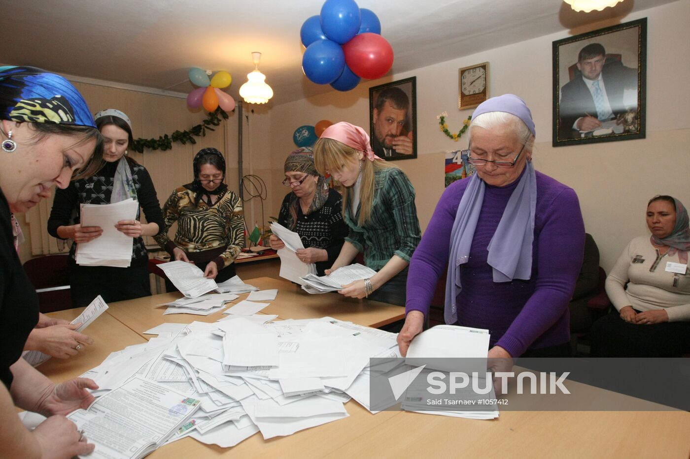 Presidential election vote count in Grozny