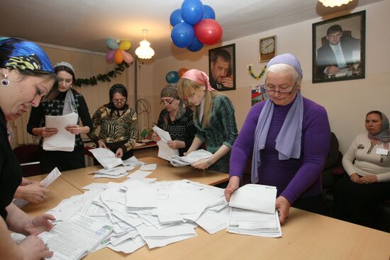Presidential election vote count in Grozny