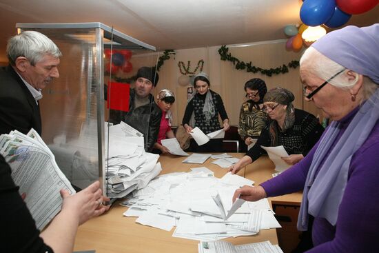 Presidential election vote count in Grozny