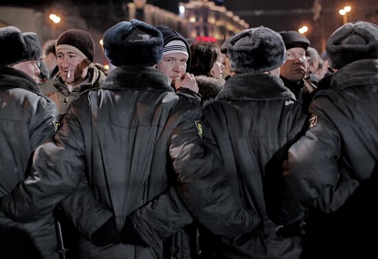 Rally in support of Vladimir Putin on Manezh Square