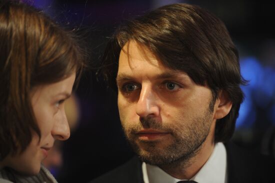 Presidential candidate Mikhail Prokhorov's campaign headquarters