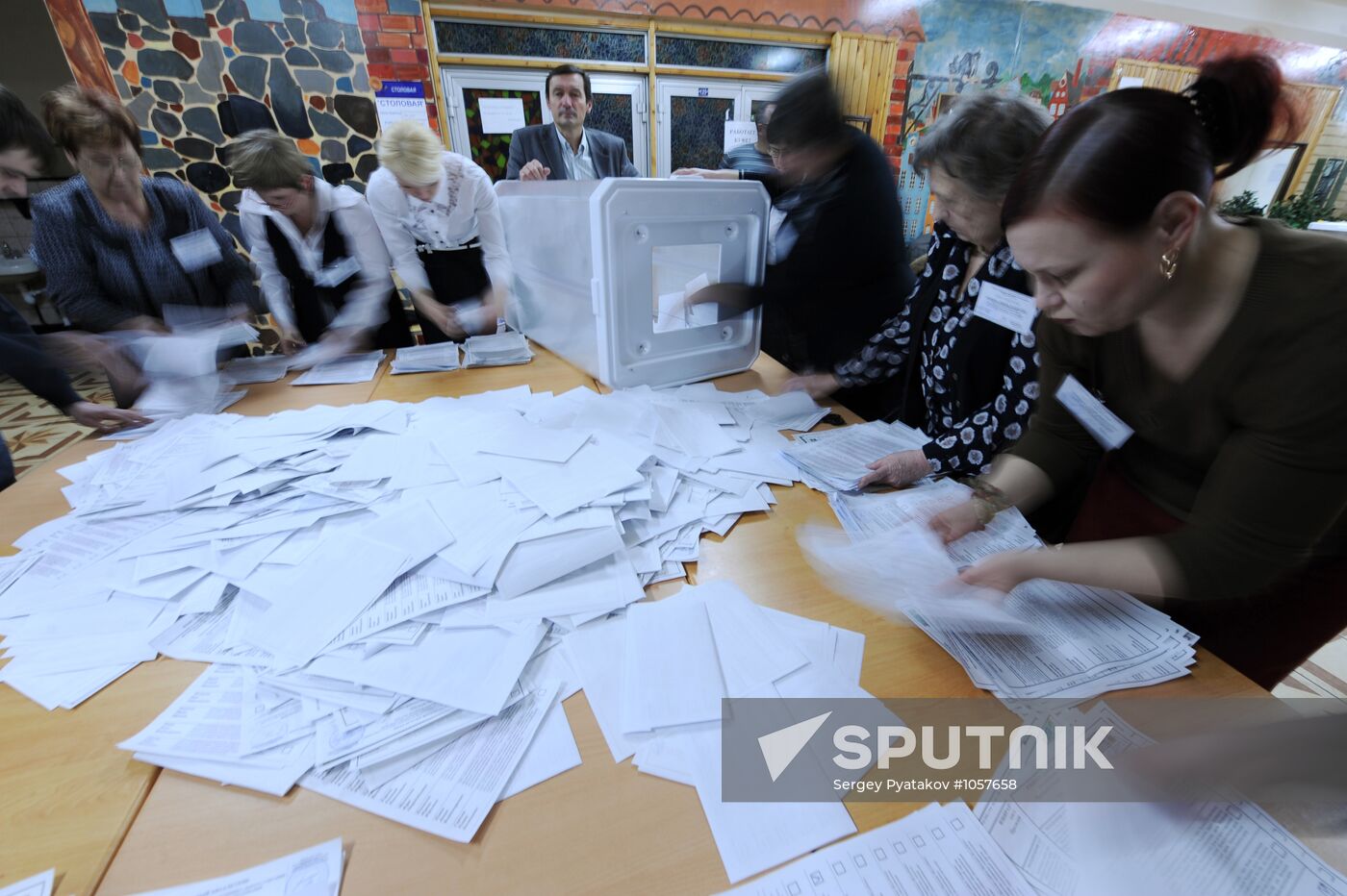 Counting votes in the Russian presidential election