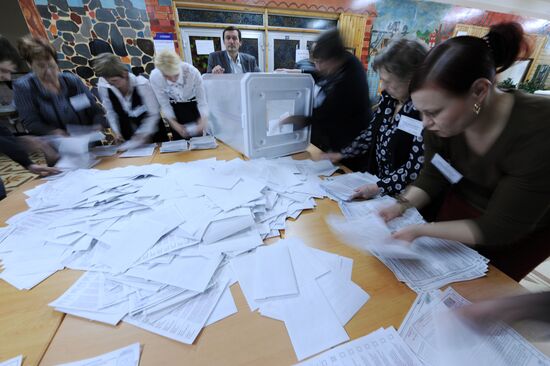 Counting votes in the Russian presidential election