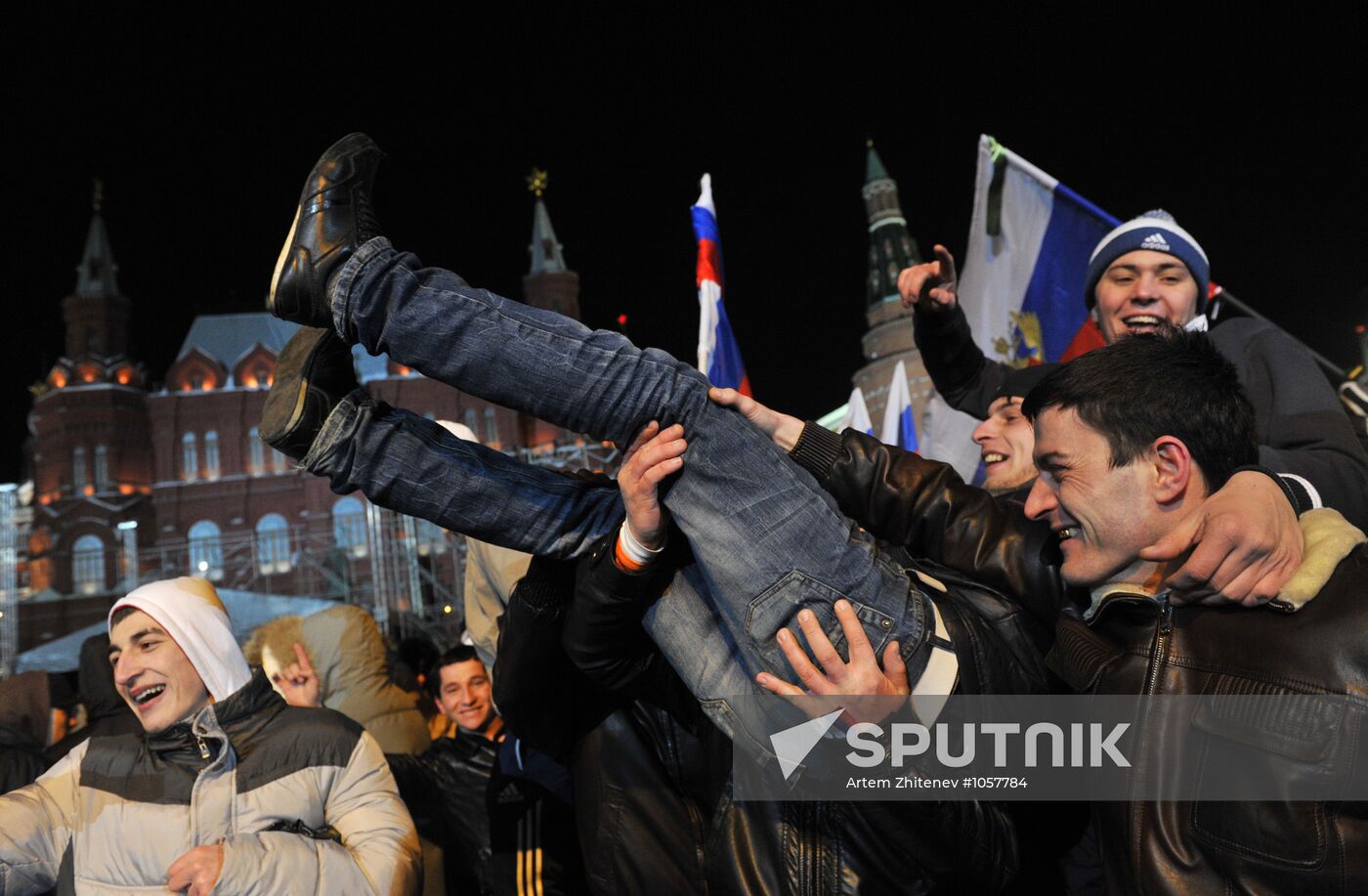 Rally in support of Vladimir Putin on Manezh Square