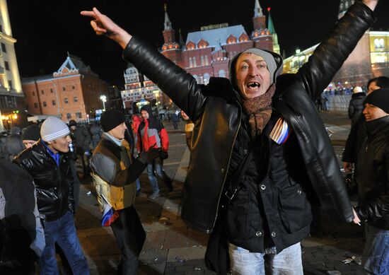 Rally in support of Vladimir Putin on Manezh Square