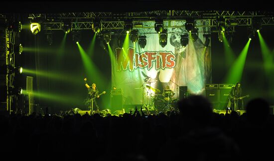 The Misfits punk rock band performs in Moscow