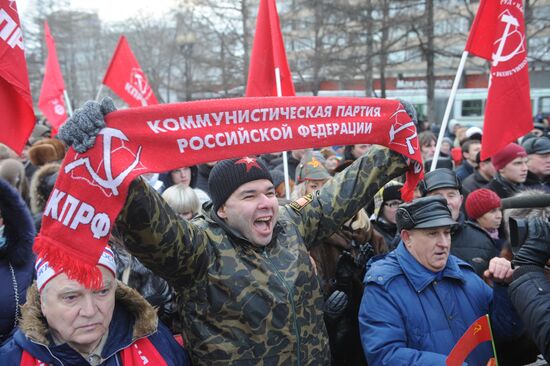 For Fair Election rally on Pushkinskaya Square in Moscow
