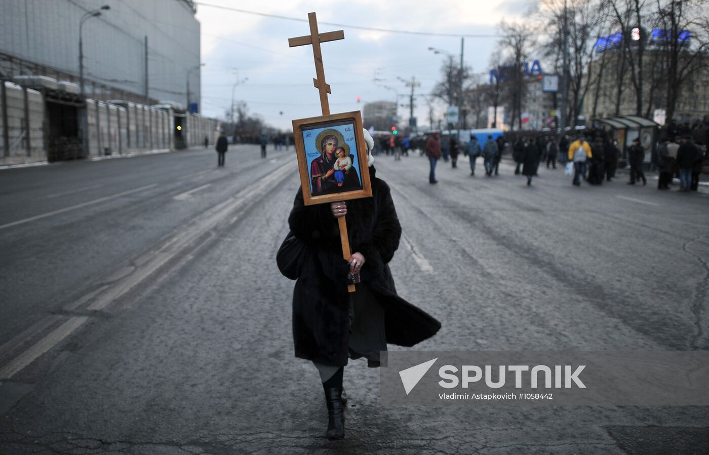 For Fair Elections rally on Pushkin Square in Moscow