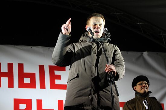 Opposition rally on Pushkin Square in Moscow