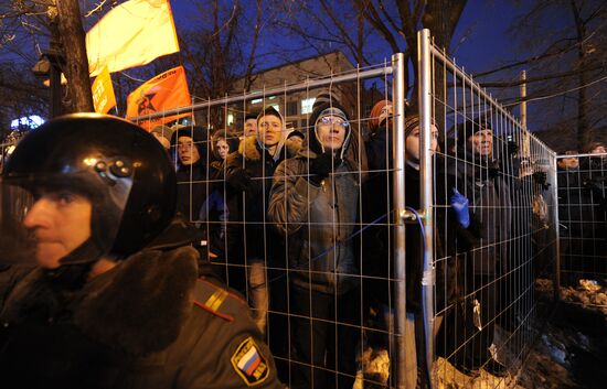 Opposition rally on Pushkin Square in Moscow