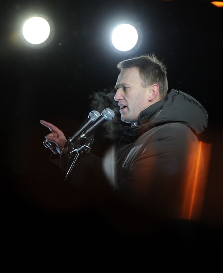 Opposition rally on Pushkin Square in Moscow