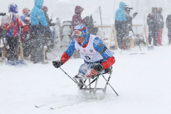 Russian Biathlon Championship. Paralympic Sport.