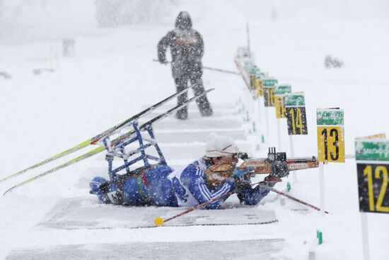 Russian Biathlon Championship. Paralympic Sport.