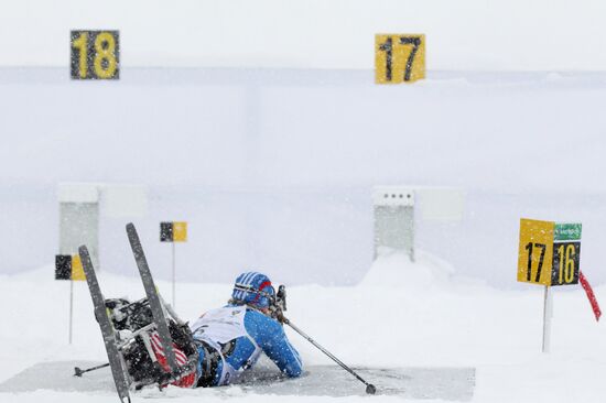 Russian Biathlon Championship. Paralympic Sport.