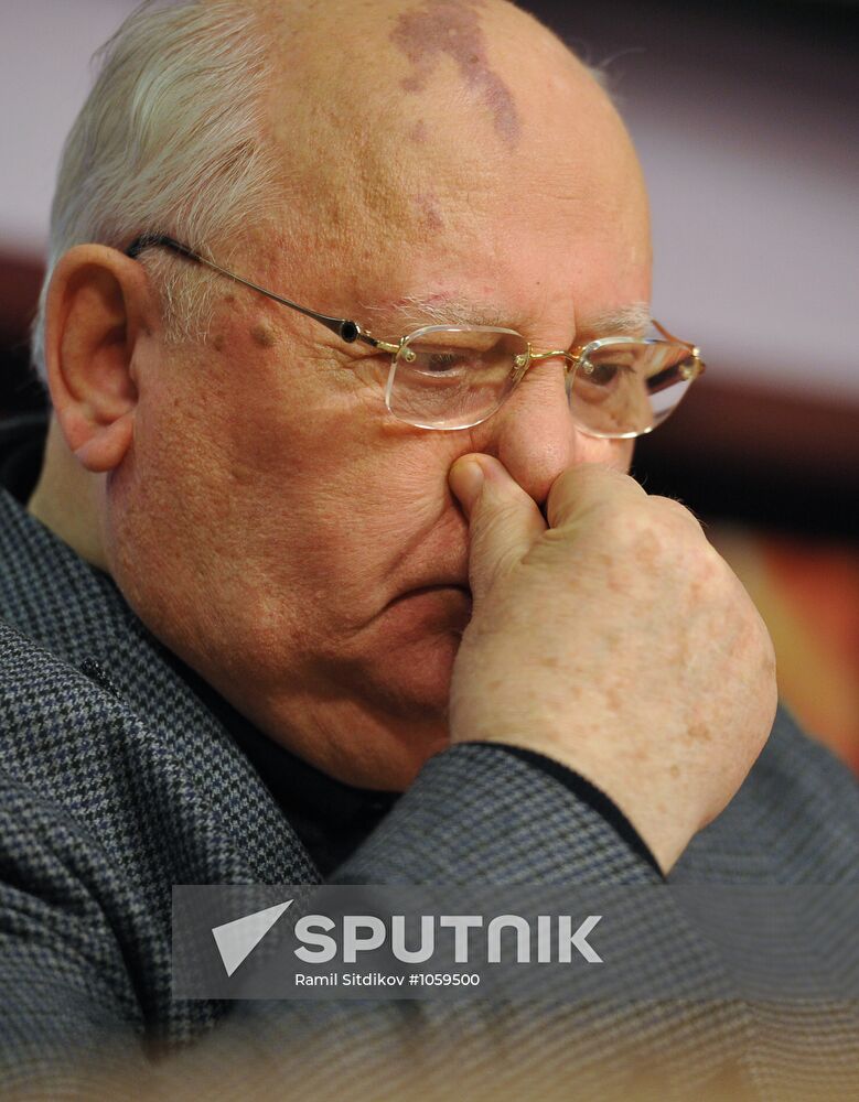 Mikhail Gorbachev speaks on radio station "Echo Moskvy"