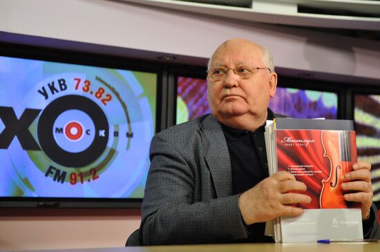 Mikhail Gorbachev speaks on radio station "Echo Moskvy"