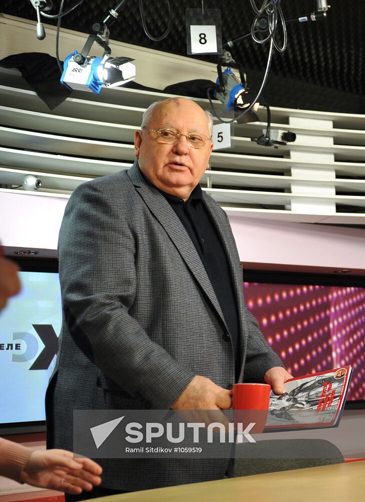 Mikhail Gorbachev speaks on radio station "Echo Moskvy"