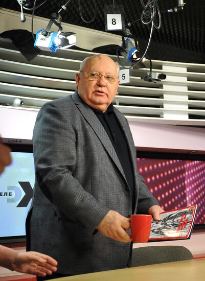 Mikhail Gorbachev speaks on radio station "Echo Moskvy"