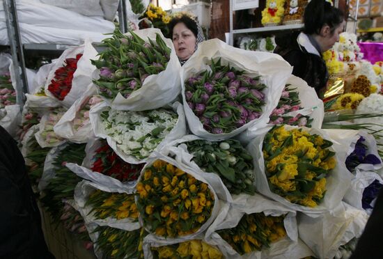 Buying flowers for Women's Day