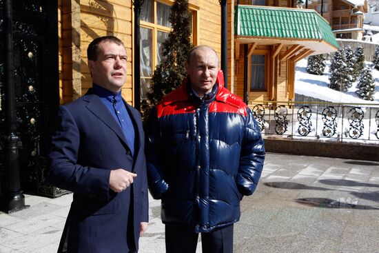 Dmitry Medvedev meets with Vladimir Putin