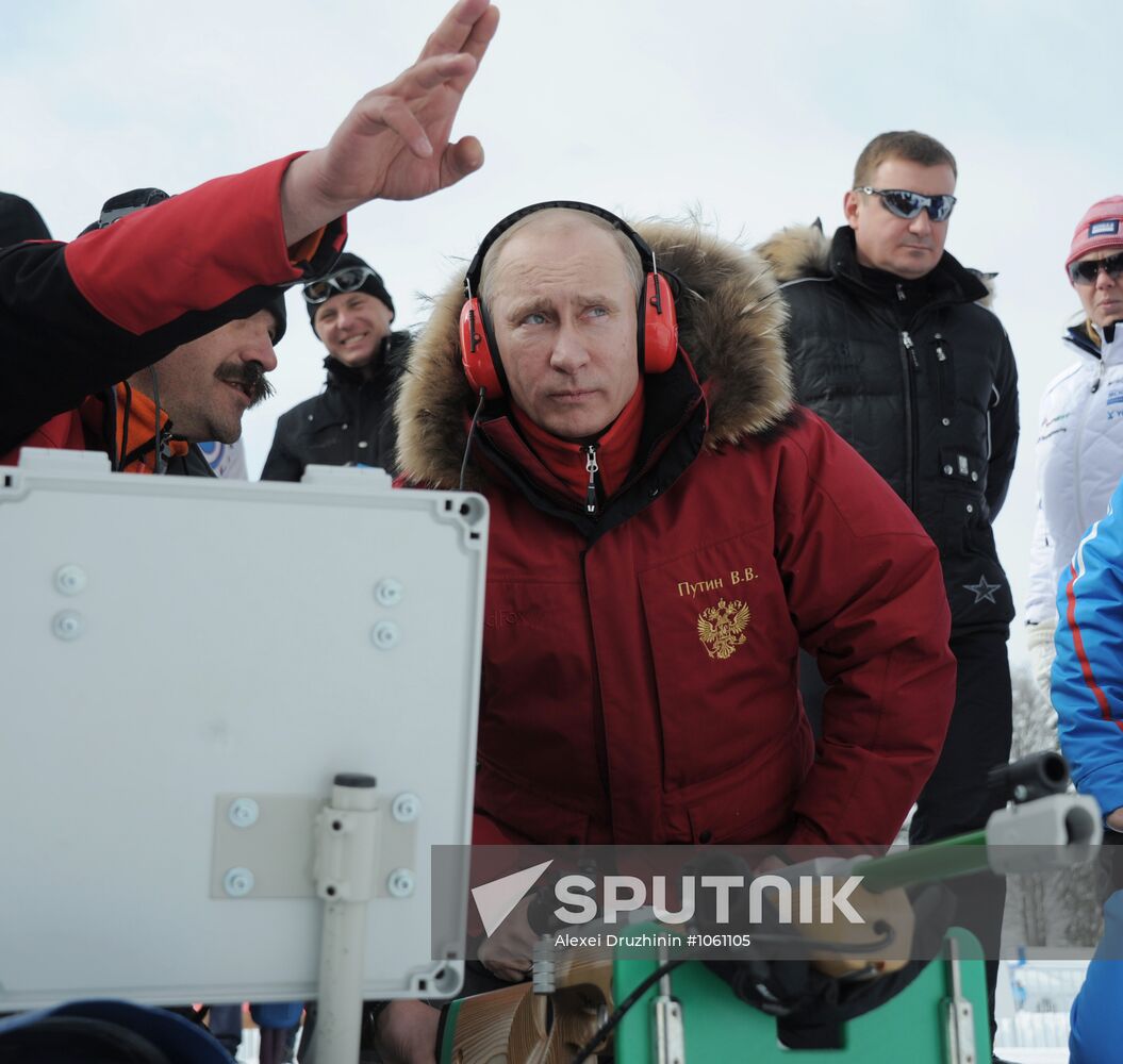 Putin at paralympic championship on ski races and biathlon