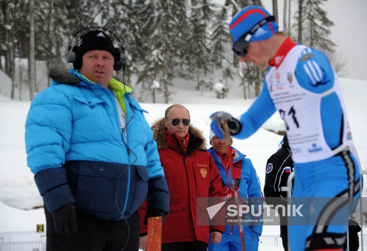 Putin at Paralympic championshp on ski races and biathlon