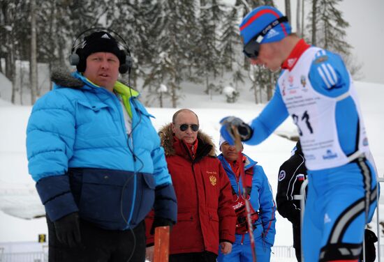 Putin at Paralympic championshp on ski races and biathlon