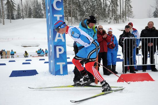 Putin at Paralympic championshp on ski races and biathlon