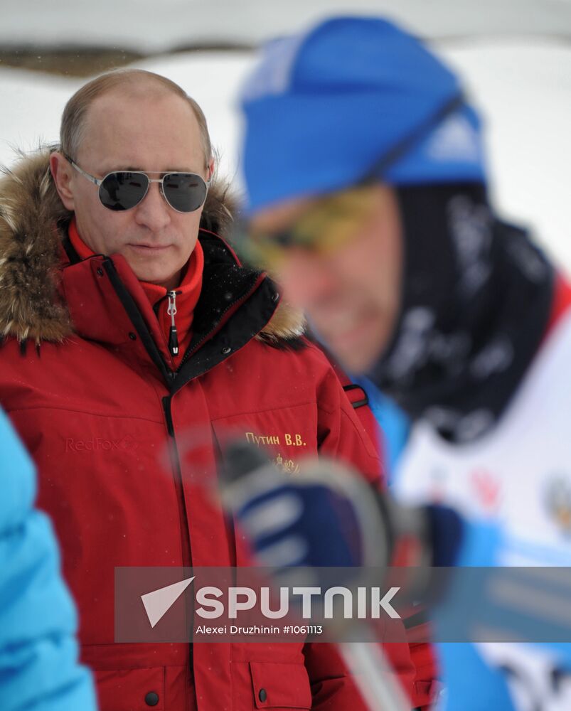 Vladimir Putin attends Russian Skiing and Biathlon Championship