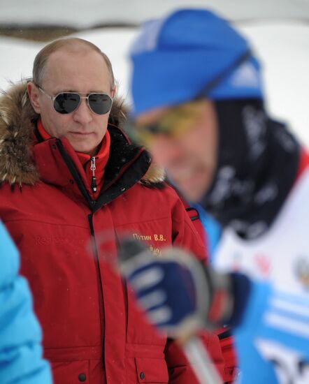 Vladimir Putin attends Russian Skiing and Biathlon Championship