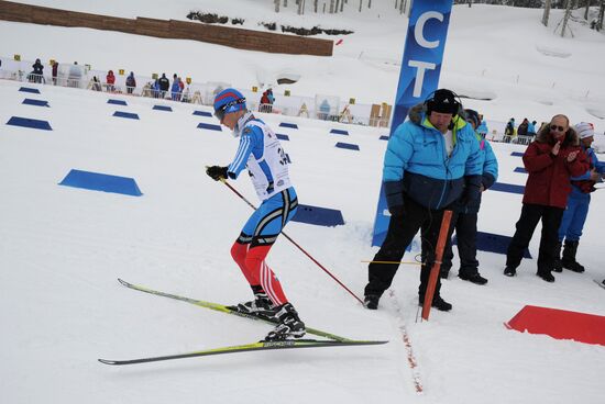 Putin at Paralympic championshp on ski races and biathlon